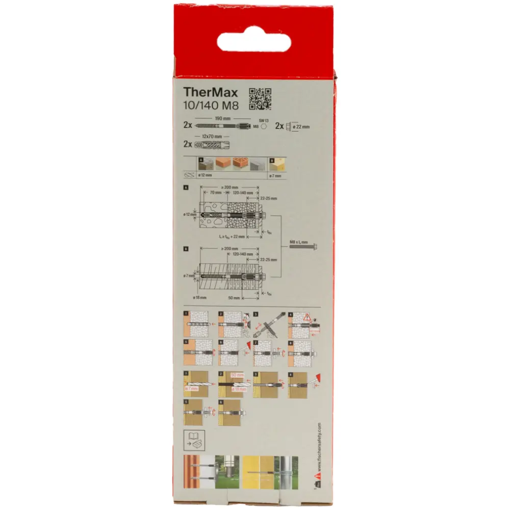 Fischer Abstandsmontagesystem TherMax 10/140 M8 (2)