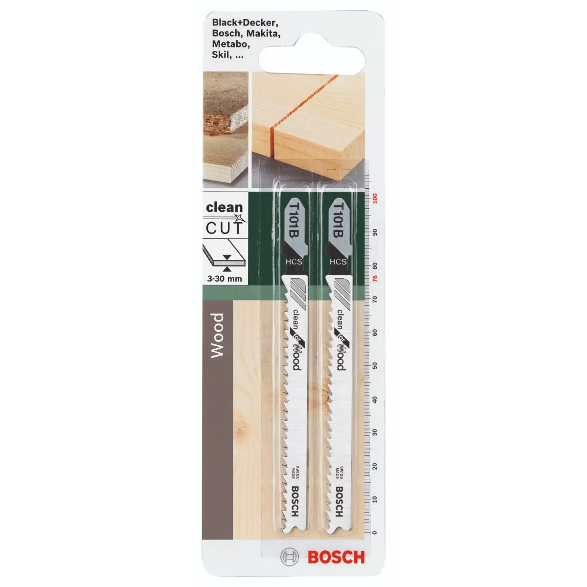 Bosch Stichsägeblatt HCS, T 101 B Clean for Wood