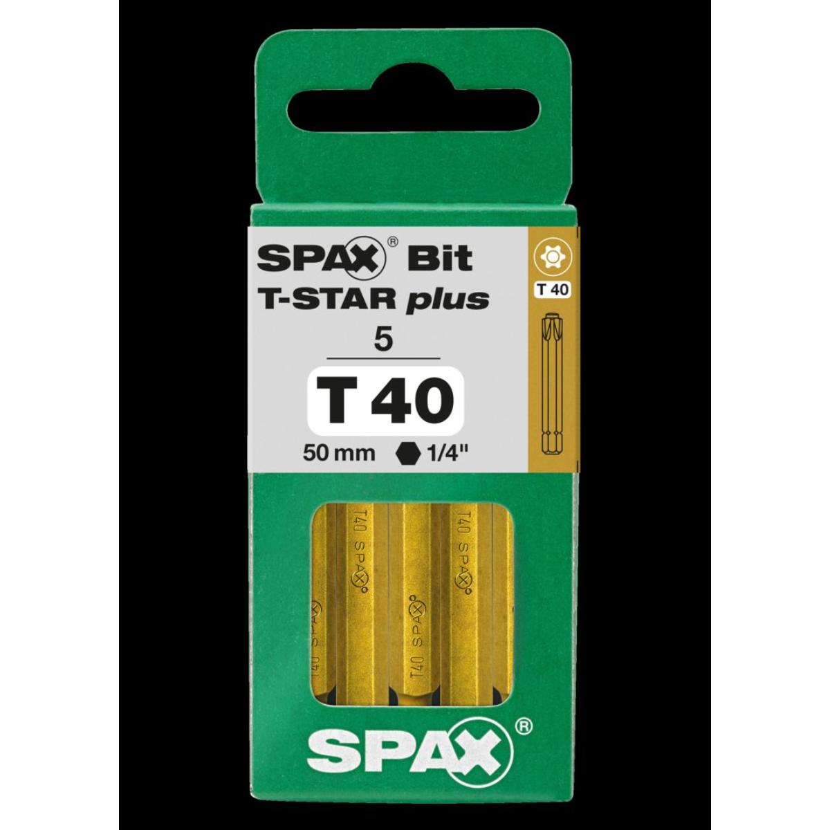 SPAX Bit T-Star Plus T40 50mm, 5 Stück