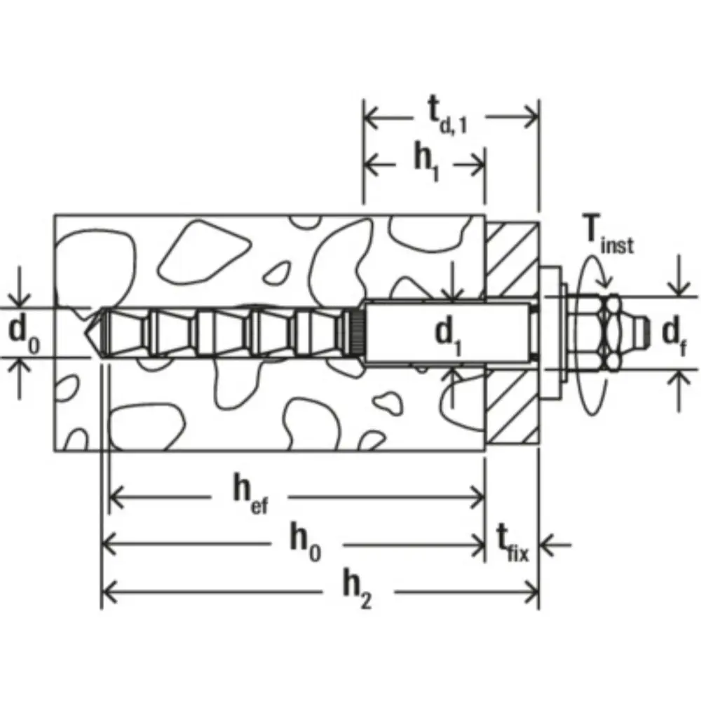 Fischer Highbond-Anker dynamic FHB-A dyn 12x100/25 hochkorrosionsbeständig