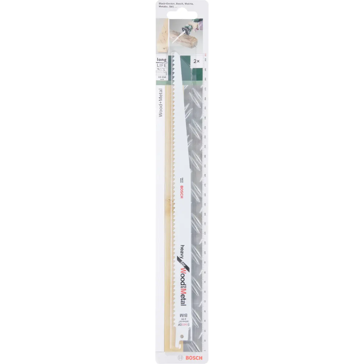 Bosch Säbelsägeblatt Bimetall, S 1411 DF Heavy for Wood and Metal