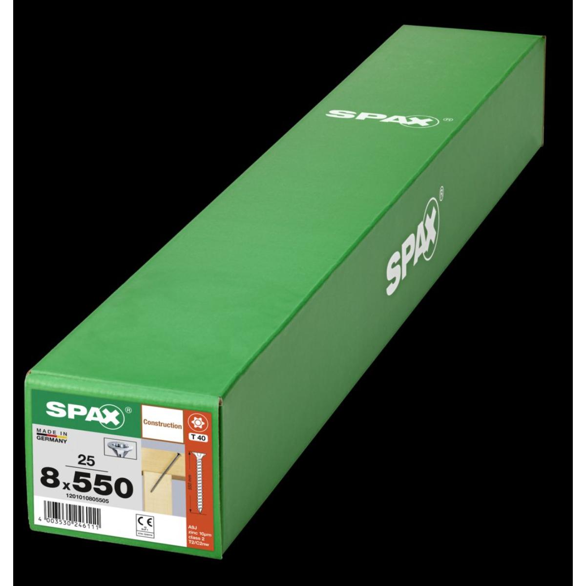 SPAX-S Senkmultikopf T-Star Plus T40 Vollgewinde Cut WIROX, 25 Stück