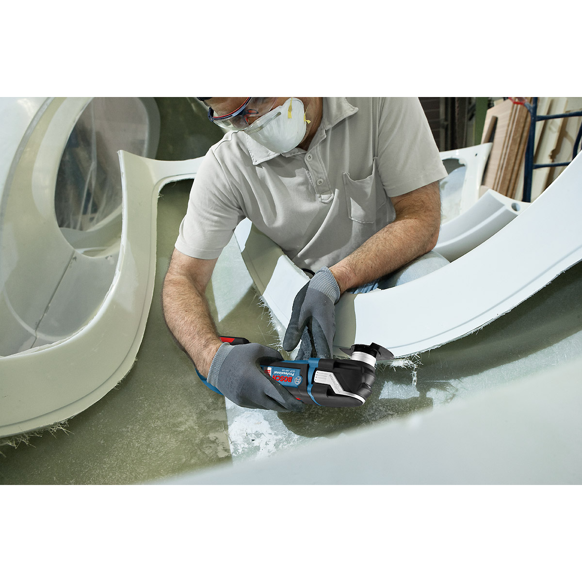 Bosch Akku-Multi-Cutter GOP 18V-28, mit 2 x 5.0 Ah Li-Ion Akku, L-BOXX