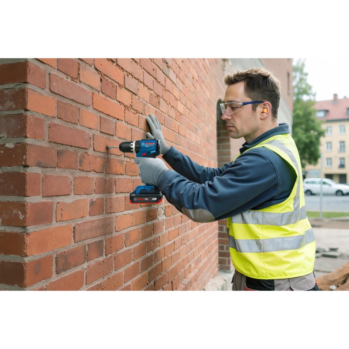Bosch Akku-Schlagbohrschrauber GSB18V-52, 1x GBA 18V 2.0Ah, 1x GBA 18V 4.0Ah in L-BOXX