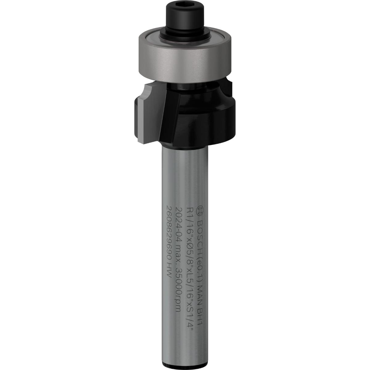 Bosch PRO Abrundfräser, R 1/16, Schaft 1/4