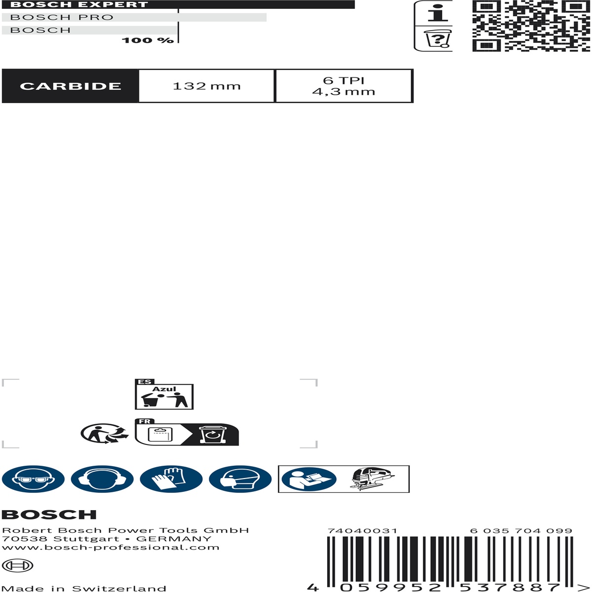 Bosch Stichsägeblätter T341HM EXPERT 3-Stück