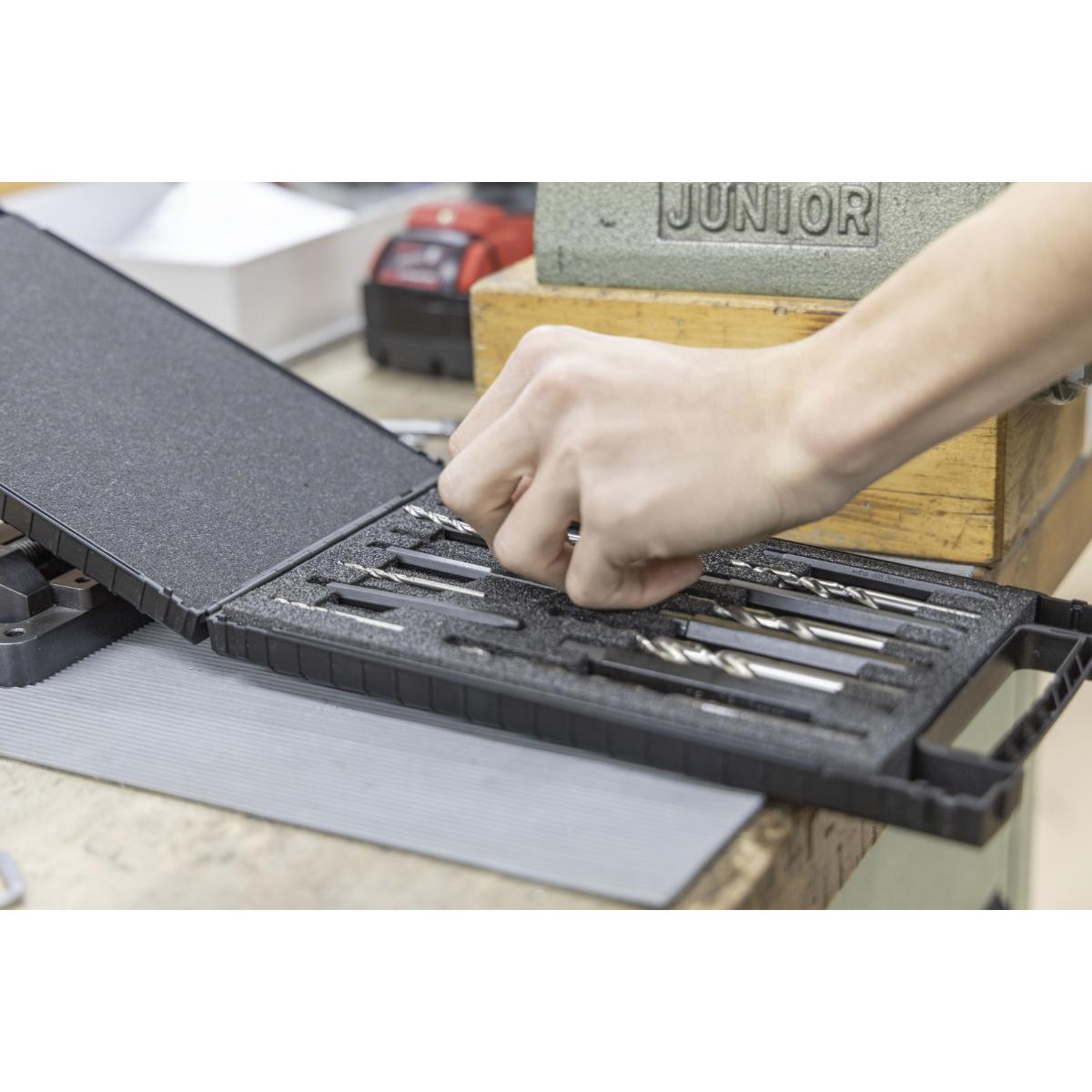 Wiha Schraubenausdreher Set Sechskant 17-teilges Set mit Spiralbohrer in Box