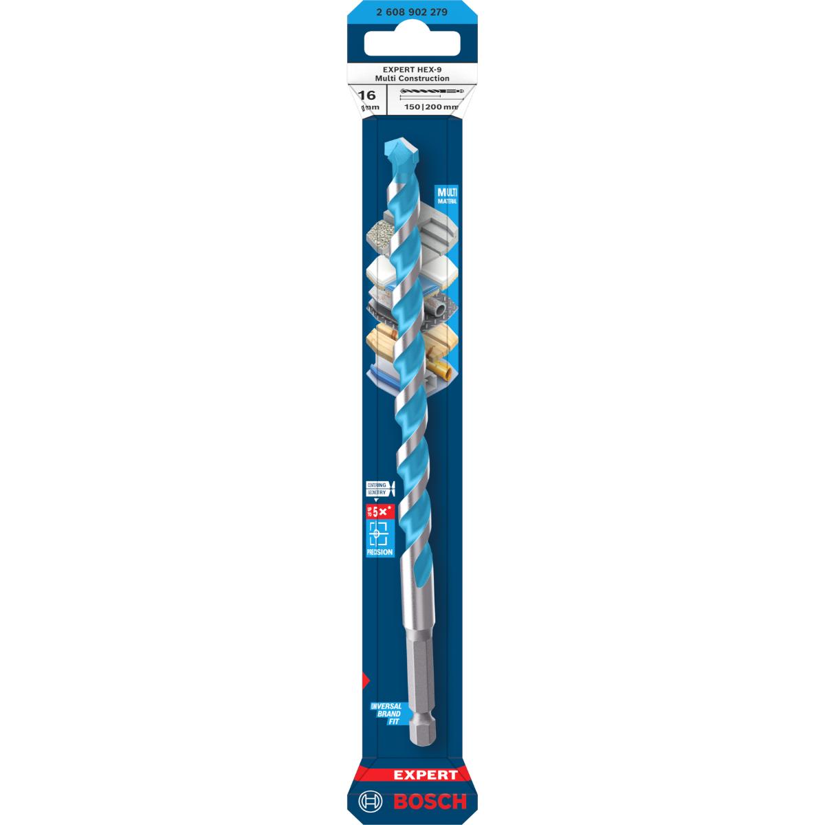 Bosch EXPERT HEX-9 Multi Construction Bohrer, 16 x 150 x 200 mm