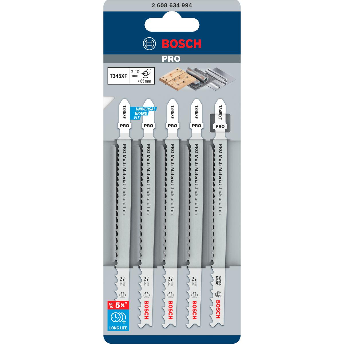Bosch Stichsägeblatt T 345 XF Progressor for Wood and Metal