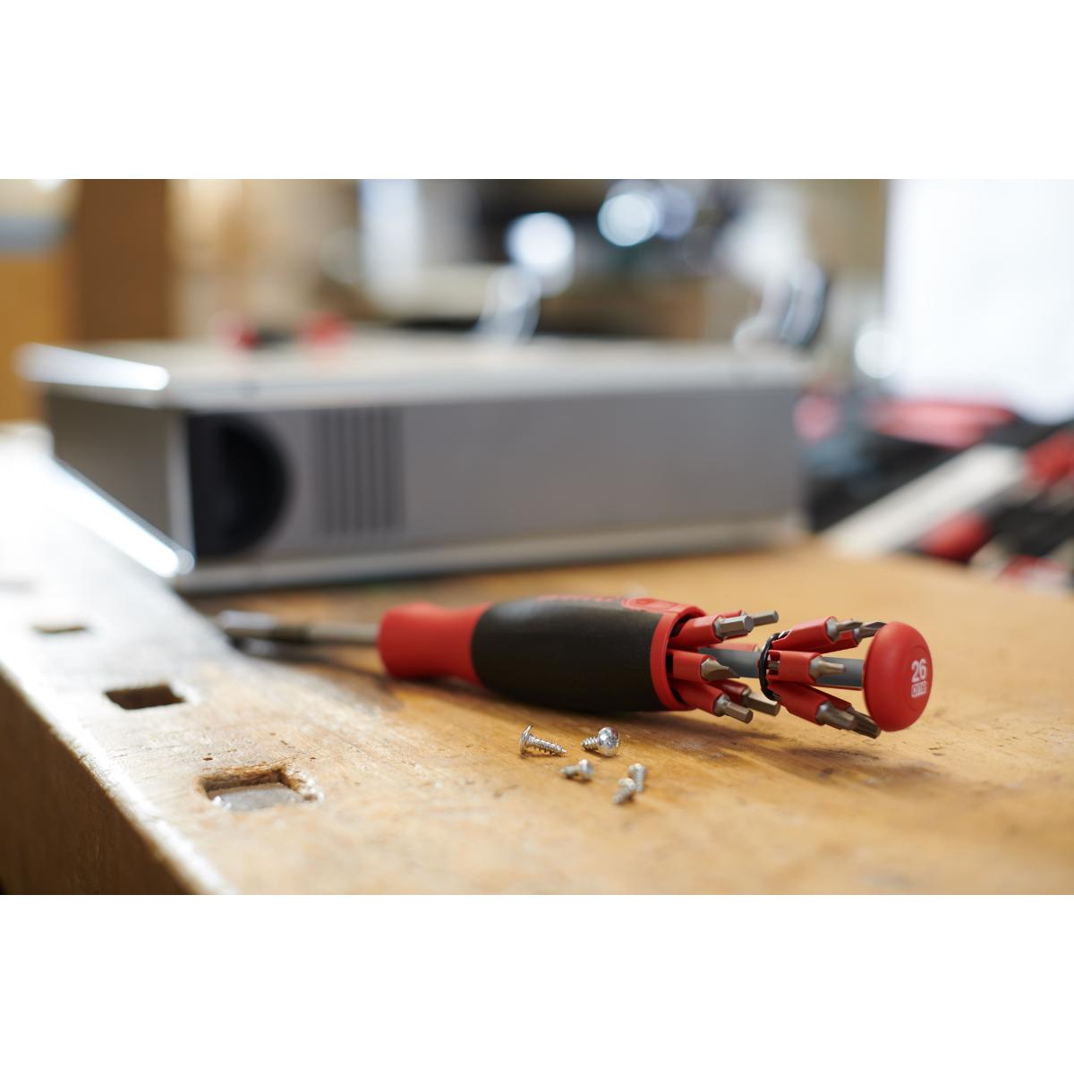 Wiha Schraubendreher mit Bit Magazin LiftUp 26one gemischt mit 13 Doppelbits