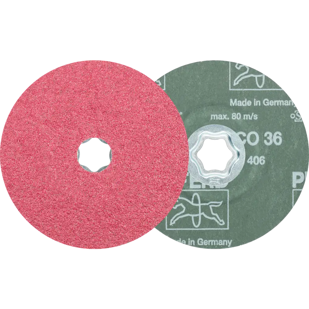 PFERD TOOLS COMBICLICK Keramikkorn Fiberscheibe für hohen Abtrag auf Stahl PFERD TOOLS COMBICLICK Keramikkorn Fiberscheibe für hohen Abtrag auf Stahl
