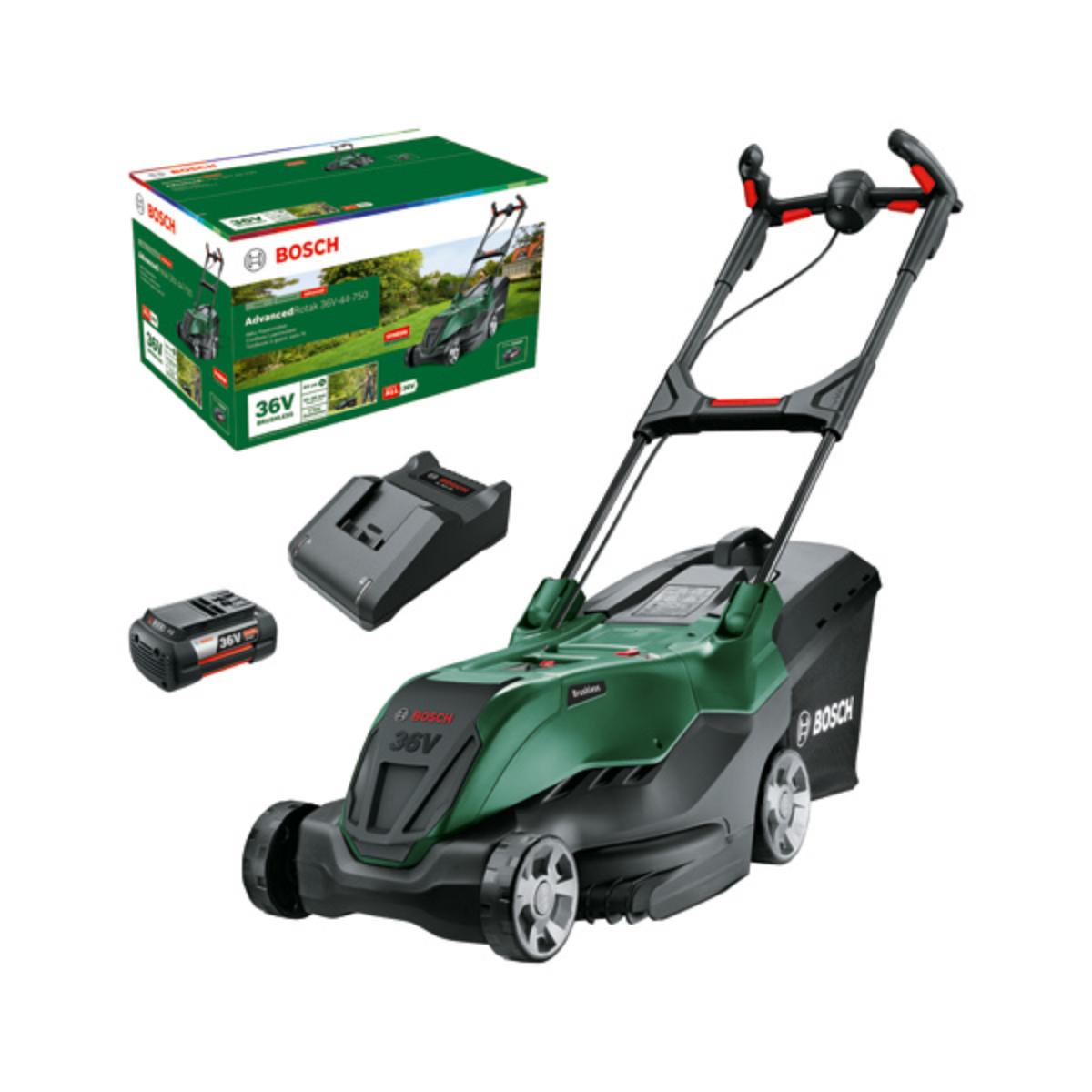 Bosch Akku-Rasenmäher AdvancedRotak 36V-44-750, 1x Akku 36V 6,0Ah