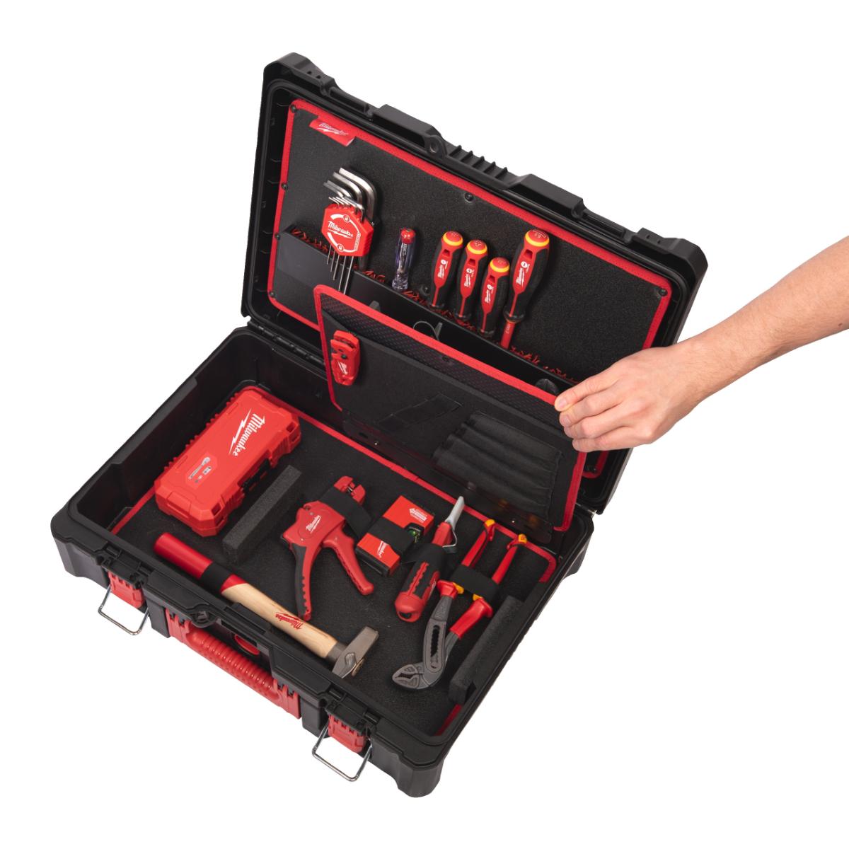 Milwaukee Elektriker-Handwerkzeuge Set 62-teilig im PACKOUT Koffer