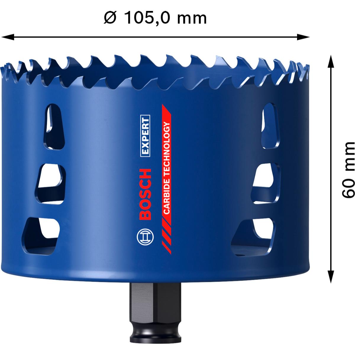 Bosch EXPERT Multi Material Power Change Plus-Lochsäge, 105 x 60 mm