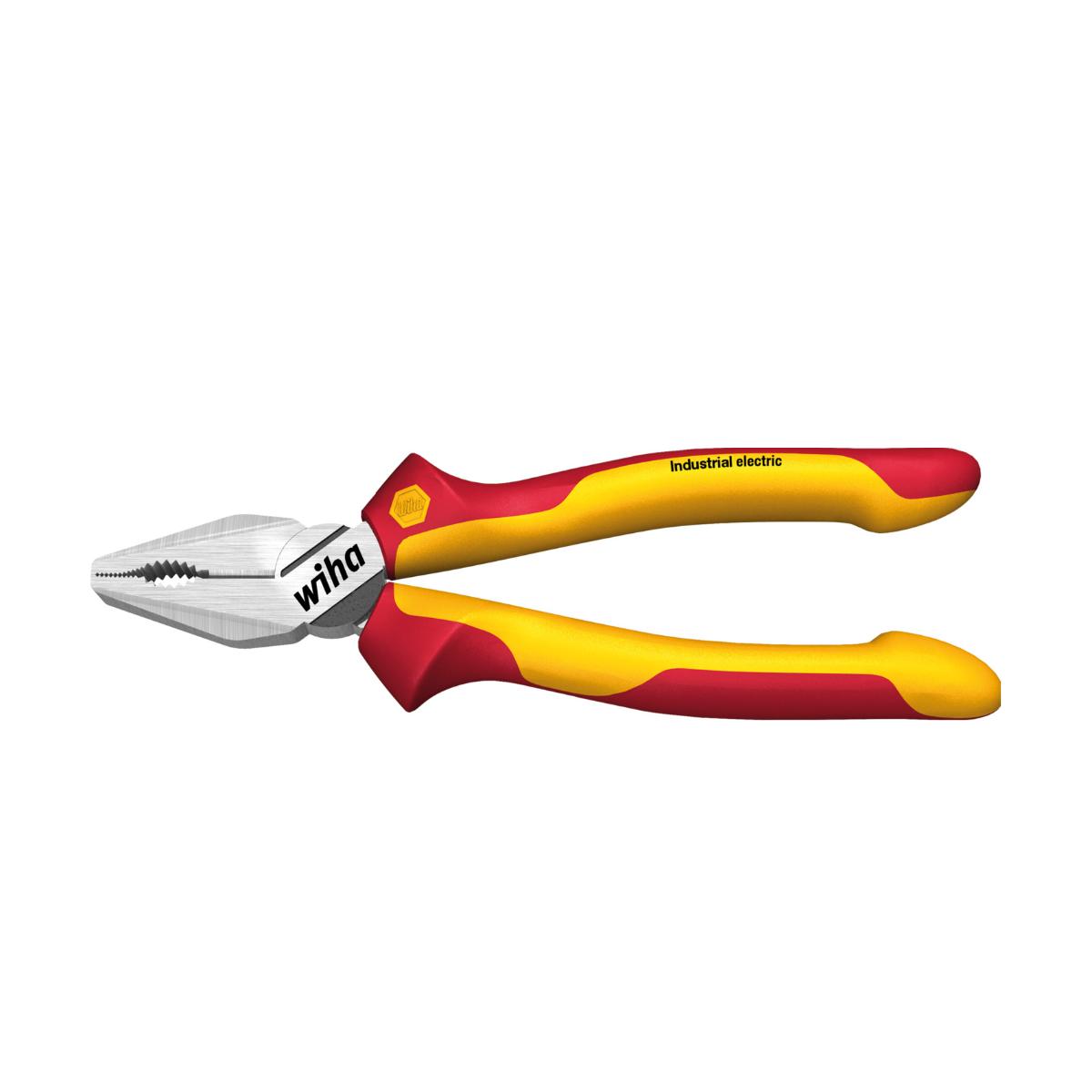 Wiha Kombizange Industrial electric mit DynamicJoint und OptiGrip mit extra langer Schneide