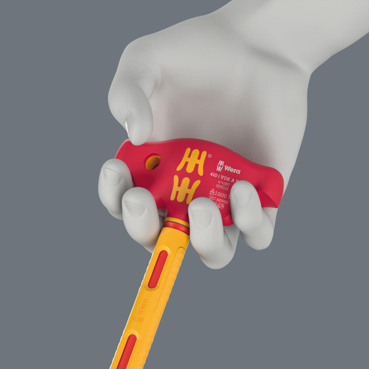 Wera 410 i VDE A RA VDE-isolierter Quergriff-Adapterschraubendreher mit Ratschenfunktion 