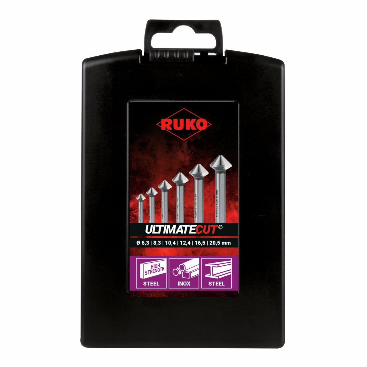 RUKO ULTIMATECUT Kegelsenker-Satz (DIN 335) Form C 90° HSS-Co 5 - 6-tlg.