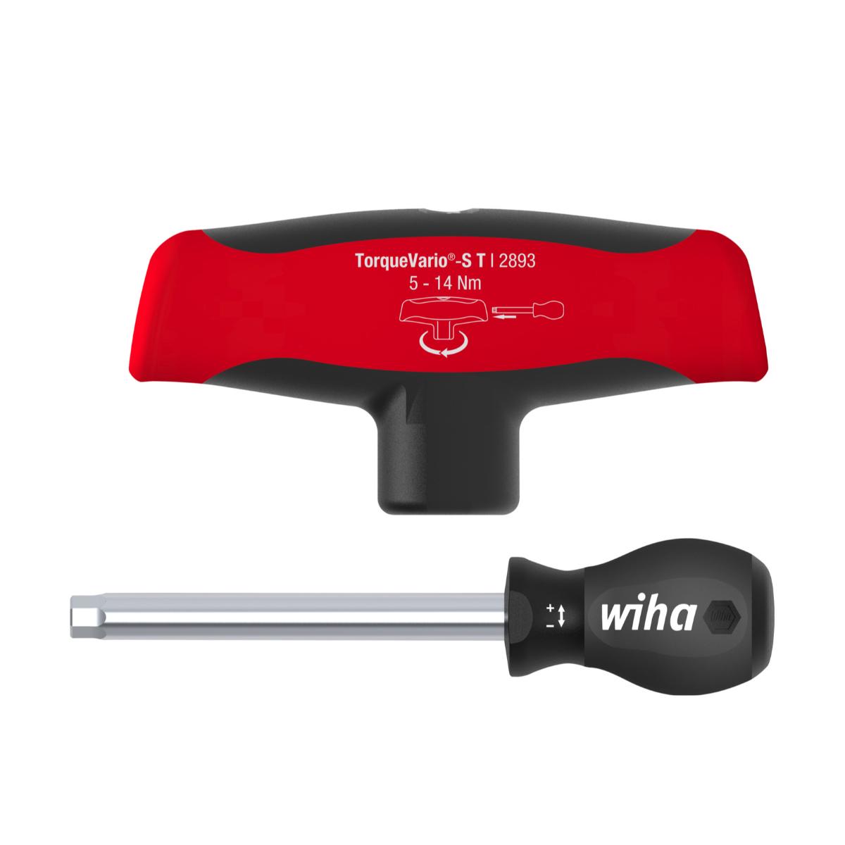 Tournevis dynamométrique Wiha TorqueVario®-S T 5-14 Nm avec poignée transversale - couple variable réglable 5 - 14 Nm
