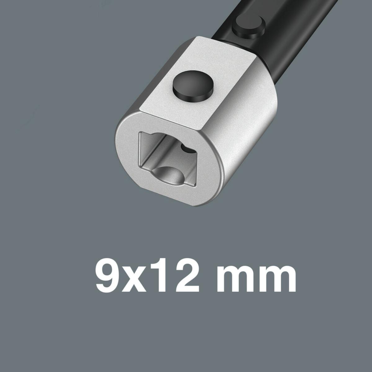 Wera 7870 Joker M Selbstjustierender Einsteck-Maulschlüssel für Schlüsselweite 13-16 mm, 9x12 mm