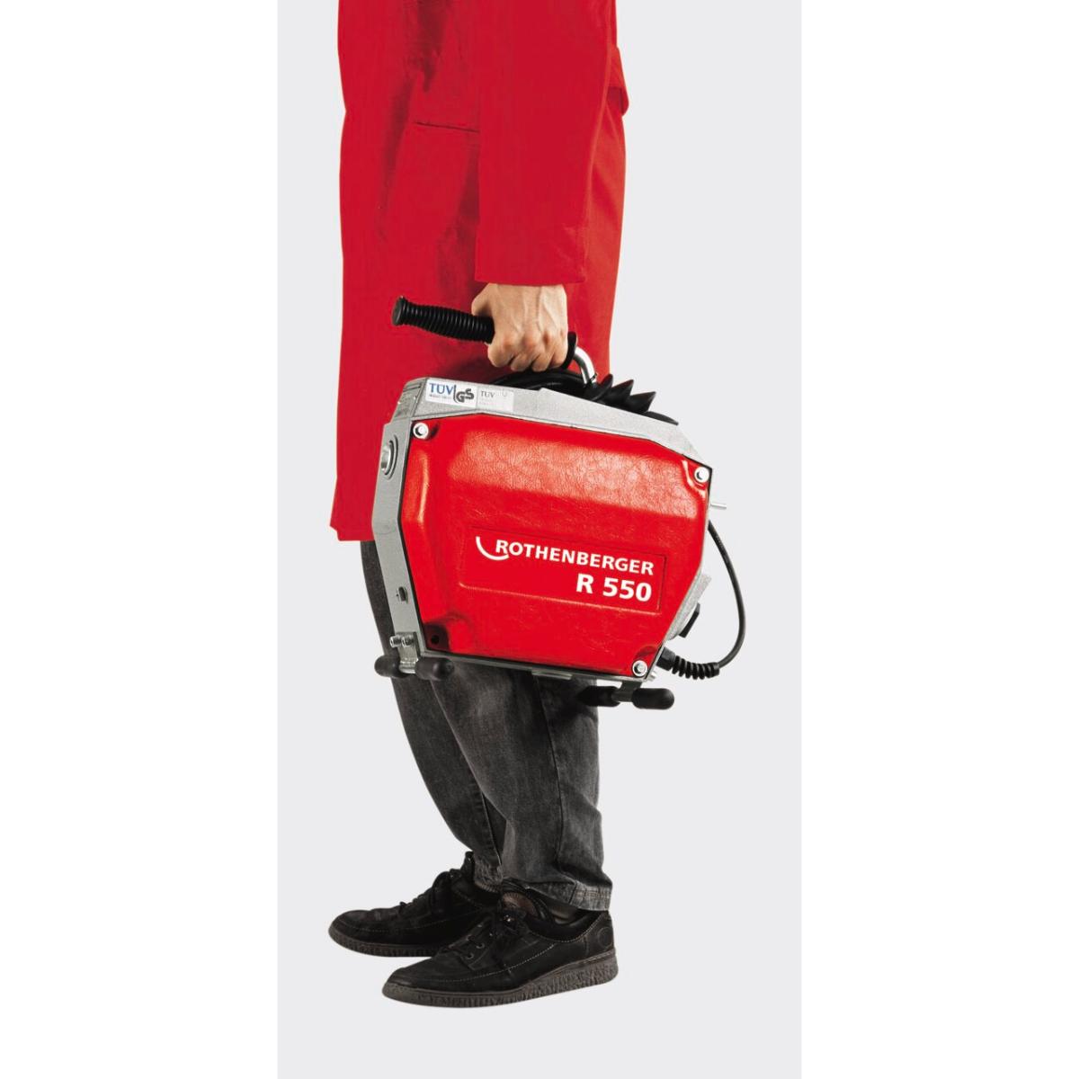 Rothenberger Rohrreinigungsmaschine R550 230V rot für Europa mit FS