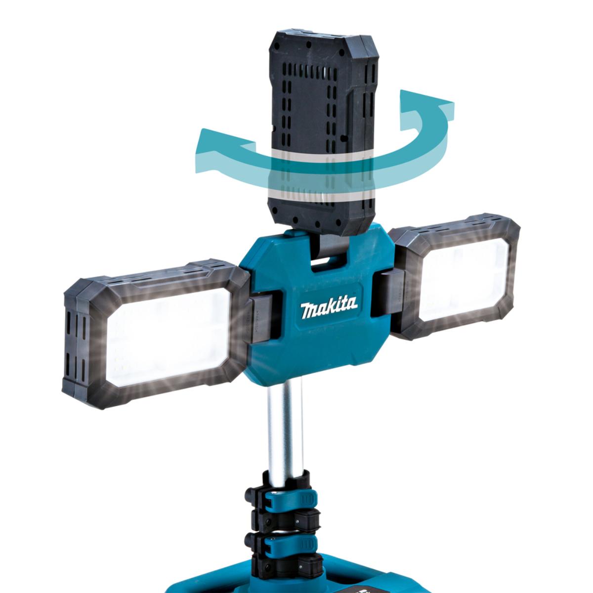 Makita Akku-LED-Baustrahler 40V max. 18V 1.100-15.000 lm 400-5.000 lx IP56