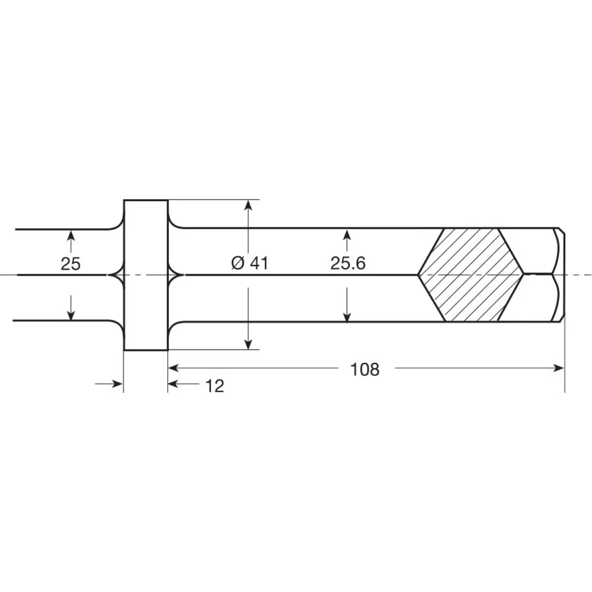 Rennsteig Spitzmeißel für Drucklufthämmer 25 x 108 mm, 500 mm