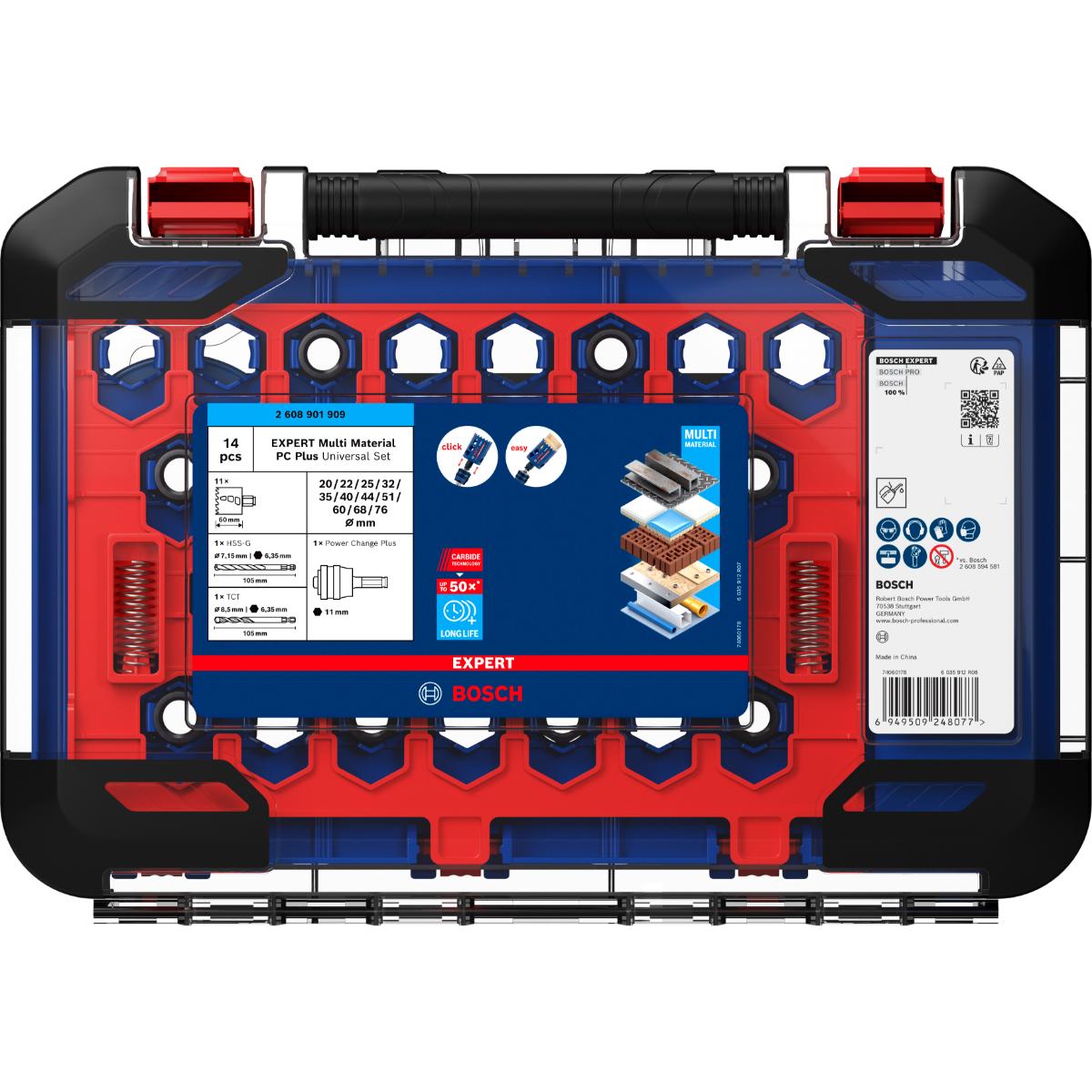 Bosch EXPERT Multi Material Power Change Plus-Lochsägen 20/68/76 - 14-teiliges Set
