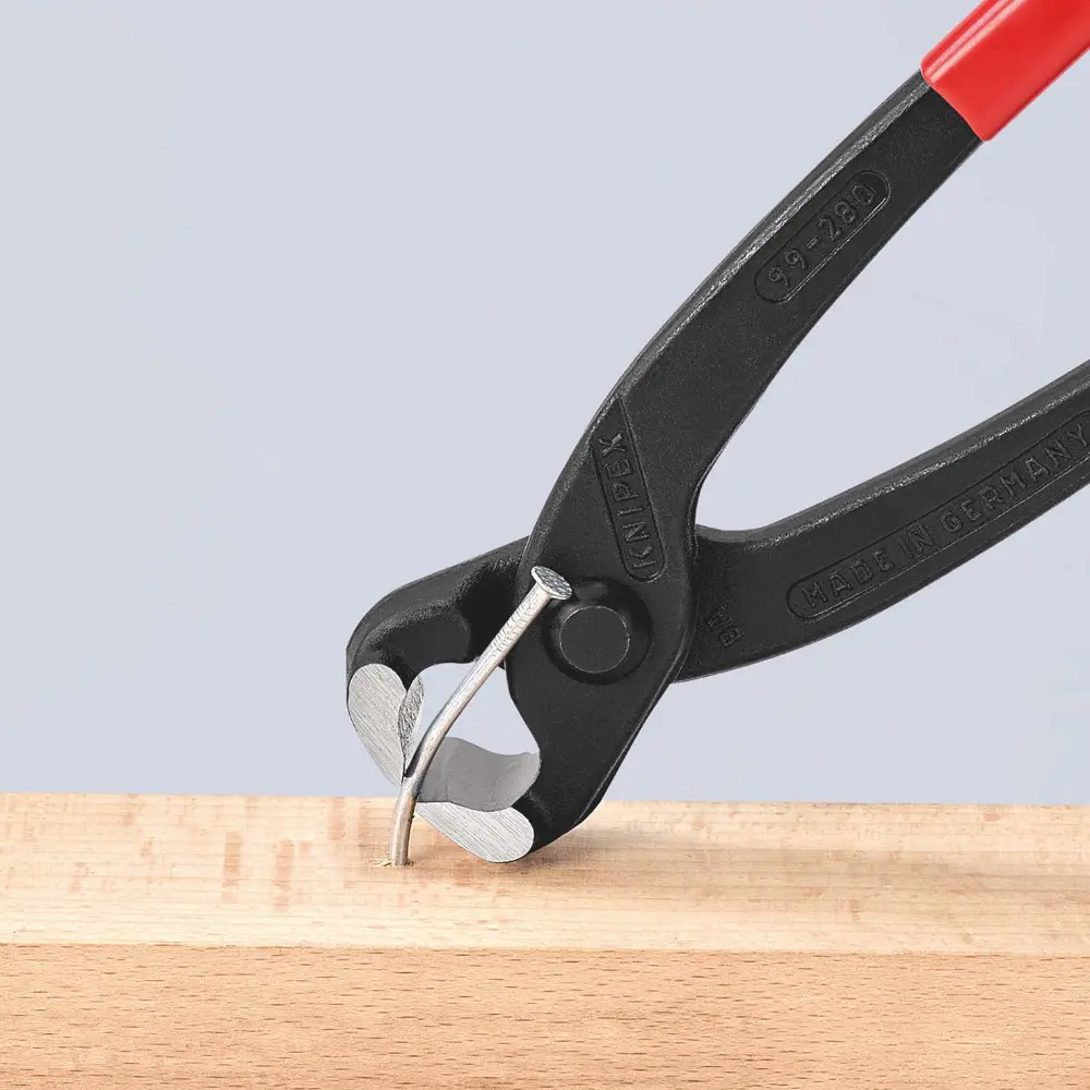 KNIPEX Monierzange (Rabitz- oder Flechterzange) mit Kunststoff überzogen schwarz atramentiert 280 mm