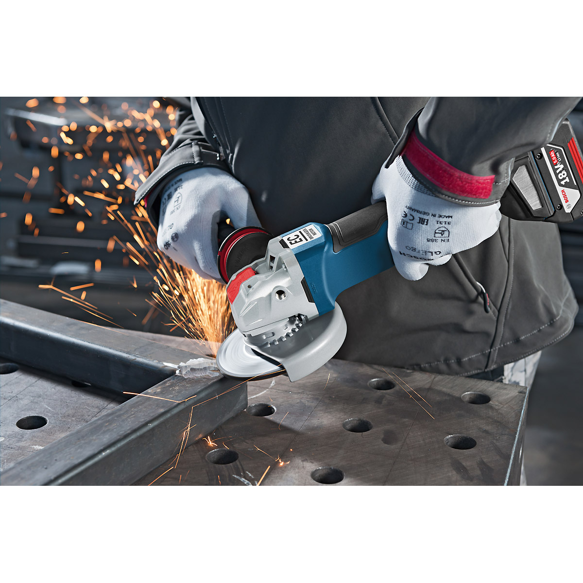 Bosch Akku-Winkelschleifer GWX 18V-10 PC, Solo Version, ohne Akku und Ladegerät
