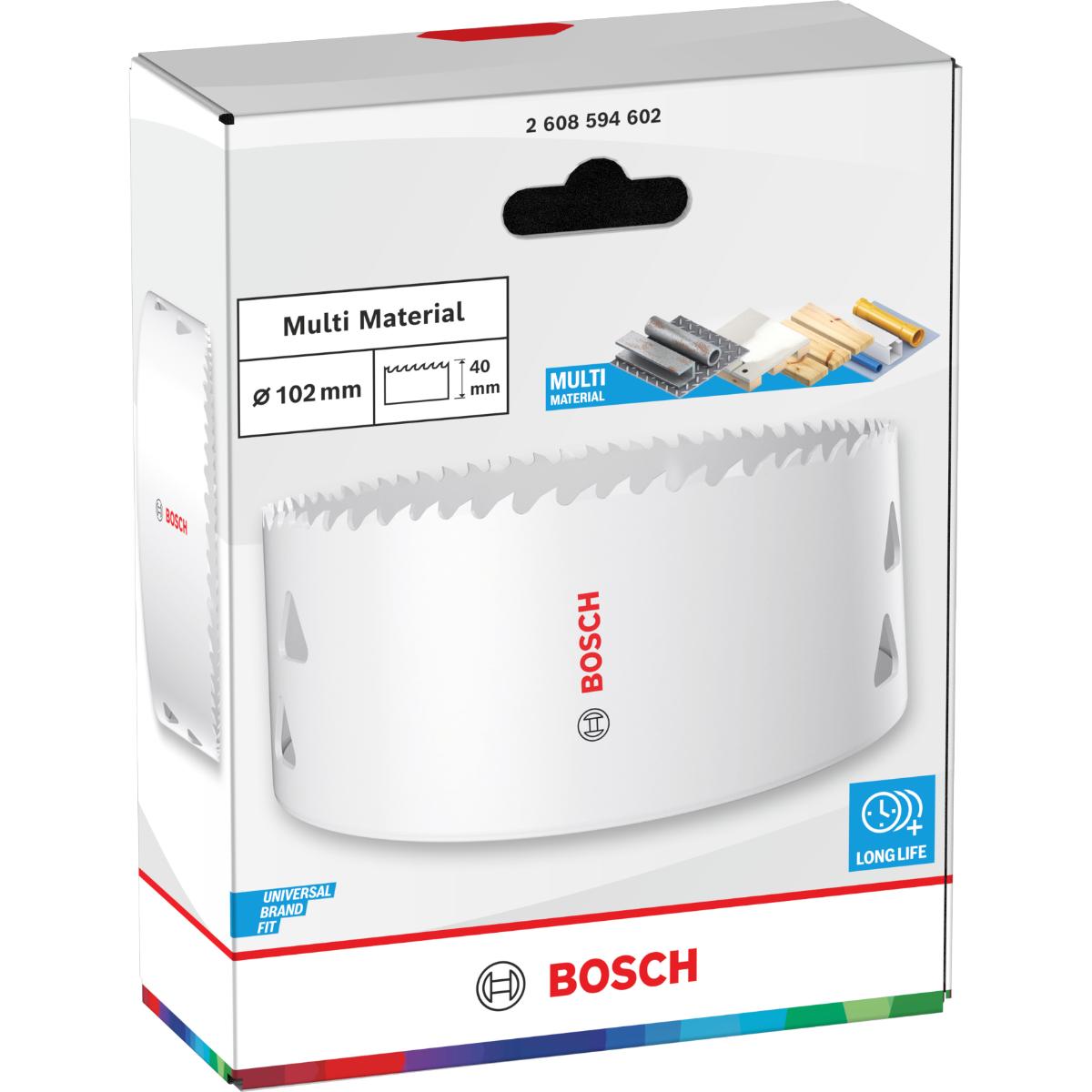 Bosch Multi Material Lochsäge mit Gewinde, 102 x 40 mm