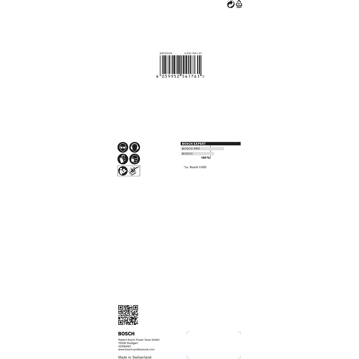 Bosch EXPERT C470 Schleifpapier mit 8 Löchern für Schwingschleifer