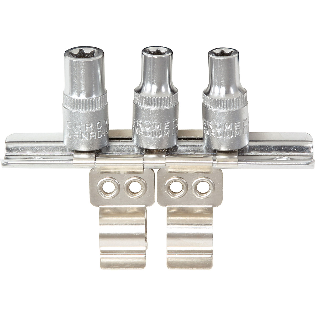 KS TOOLS 1/4" Clipleiste mit Halterung für 3 Nüsse
