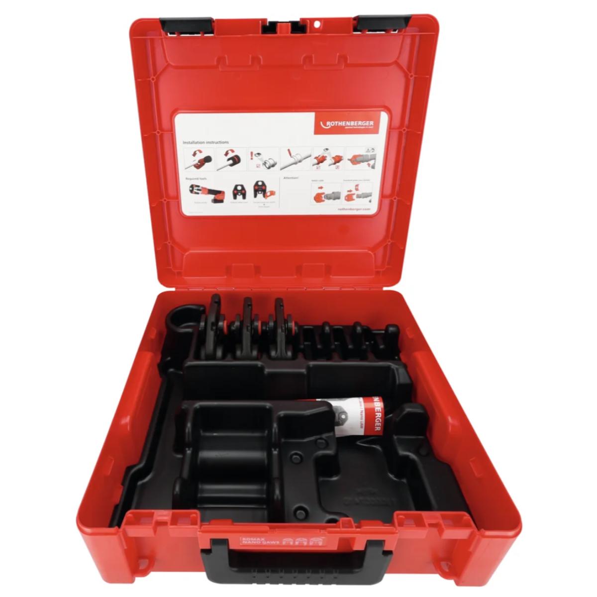 Rothenberger PRESSBACKENSET ROMAX NANO iJAWs Set, TH, 16-20-26mm