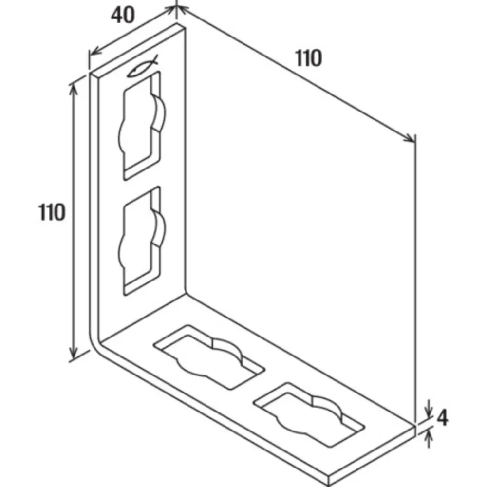 Fischer Montagewinkel PFAF 4 galvanisch verzinkt