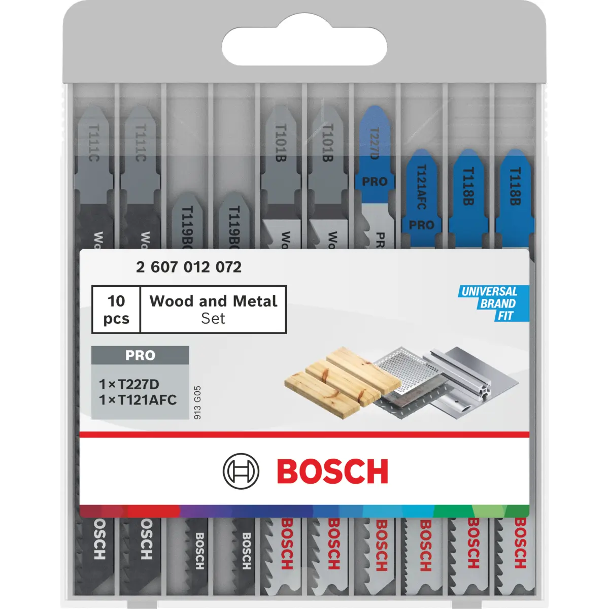 Bosch Stichsägeblatt Set Wood and Metal Advanced, 10-tlg.