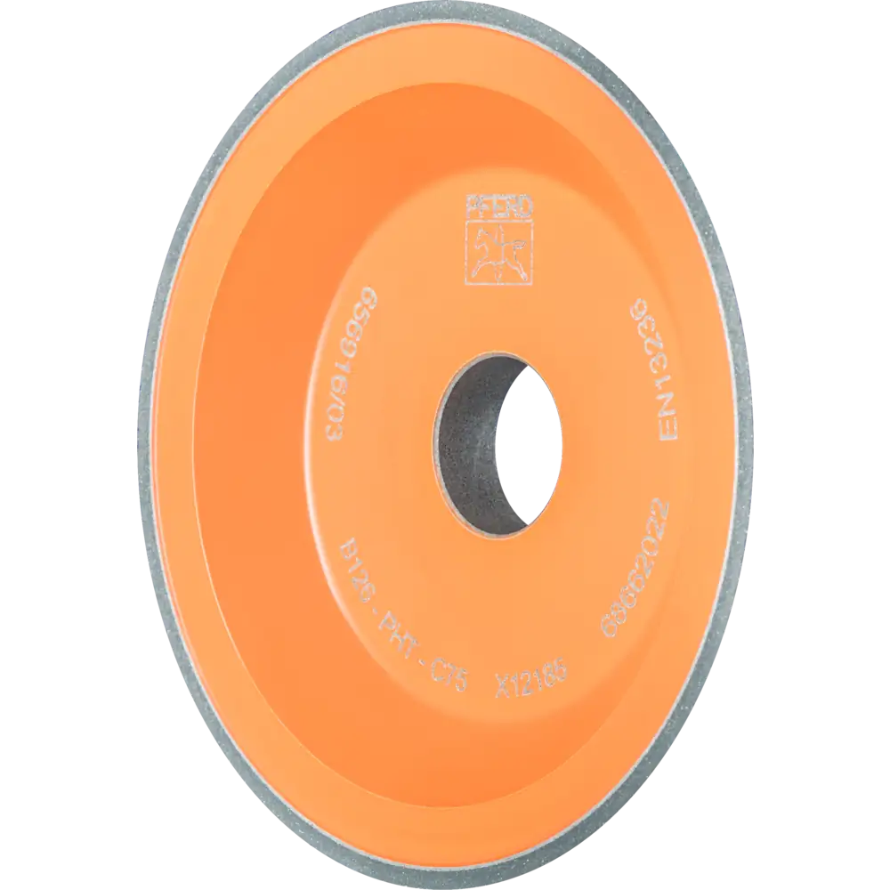 PFERD TOOLS CBN-Schleifscheibe Kunstharz 12V9 PHT 100mm B126 (mittel) Trocken- und Nassschliff