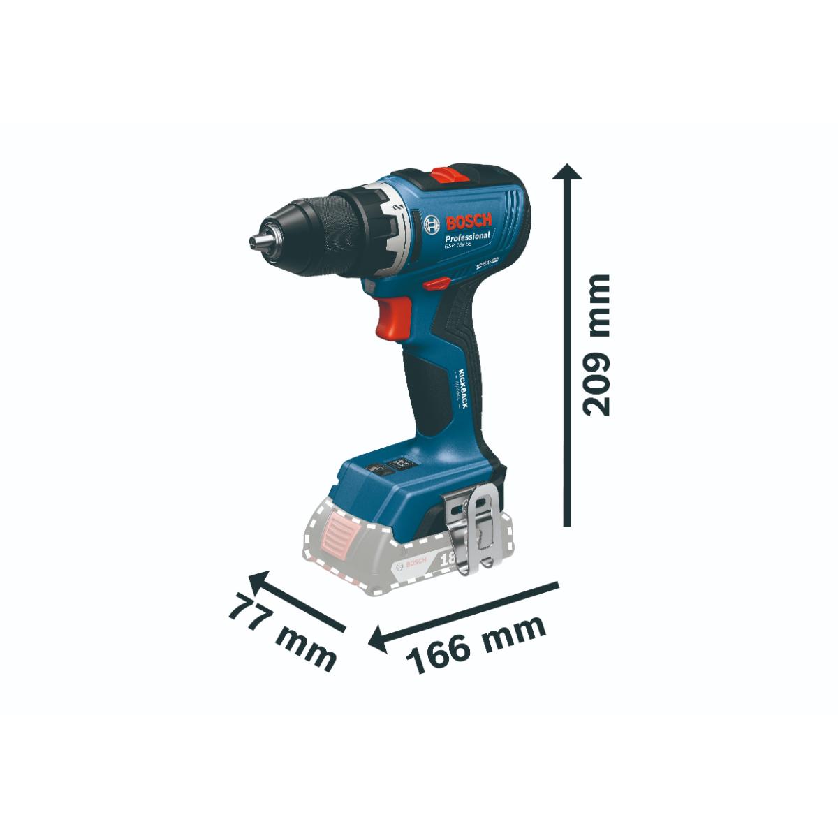 Bosch Combo Kit 18V Werkzeug-Set: GSR 18V-65 + GDX 18V-285 + GBH 18V-26 + GWS 18V-11