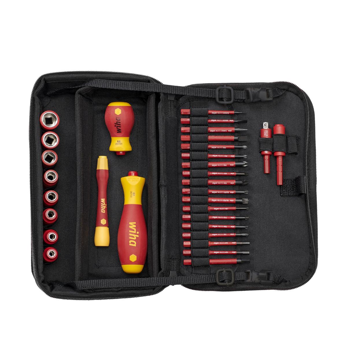 Wiha Werkzeug Set slimVario electric gemischt 32-teilges Set mit Funktionstasche