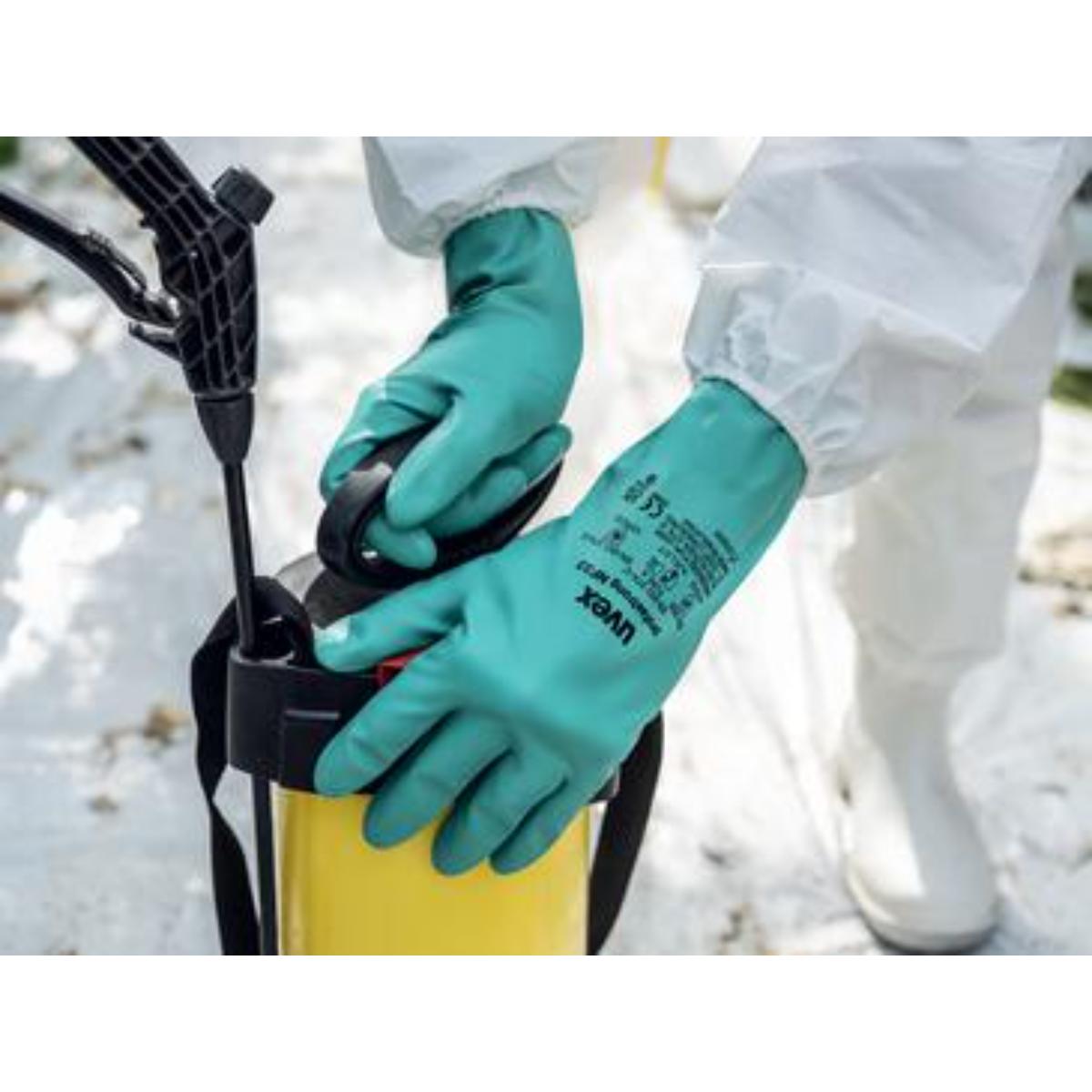 uvex Chemikalienschutzhandschuh profastrong NF33, 12 Paar