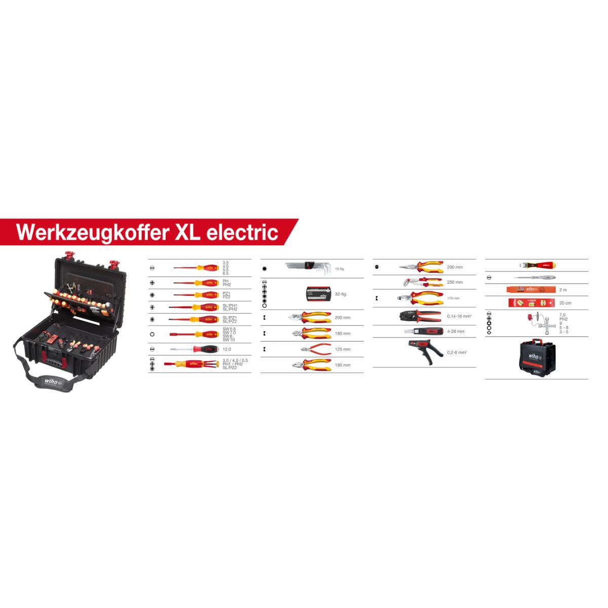 Wiha Werkzeugkoffer XL electric 81-teilges Set