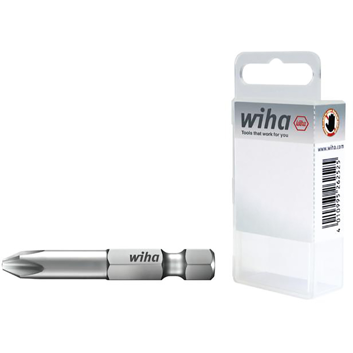 Wiha Bit Professional 50 mm Phillips (PH2) 1/4 zoll E6,3 in Box - 10 Stück