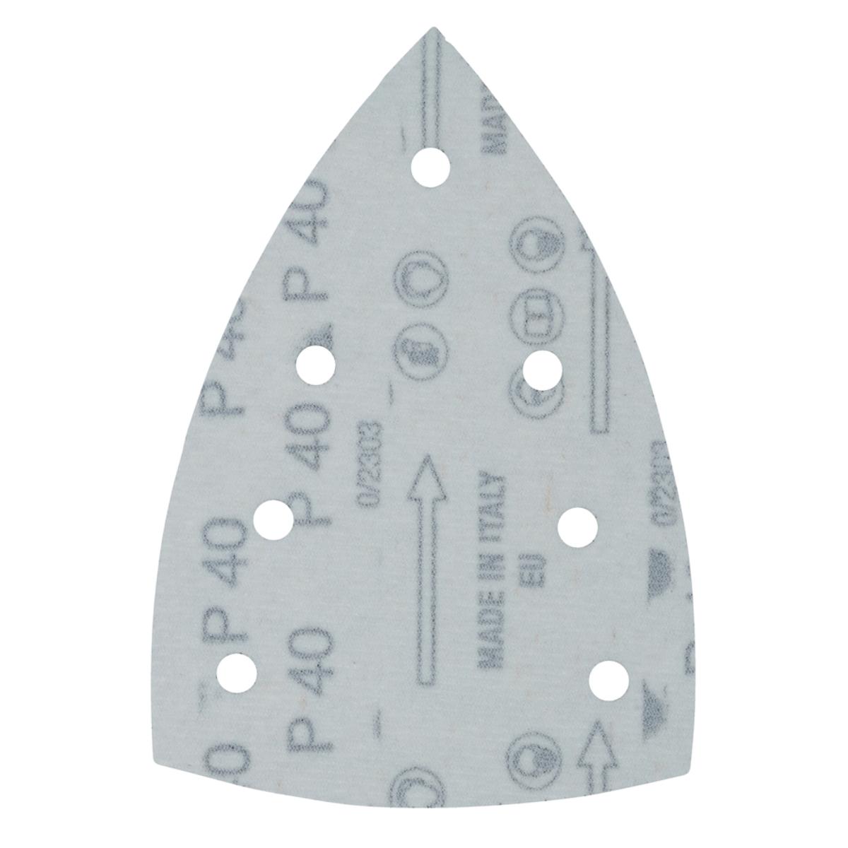 Makita Schleifpapier 100x150mm, Körnung A40,Klett, 7 Loch, 10 Stück Makita Schleifpapier 100x150mm, Körnung A40,Klett, 7 Loch, 10 Stück