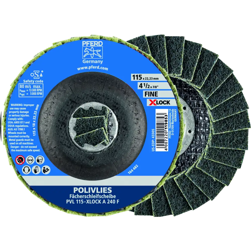 PFERD TOOLS POLIVLIES-Fächerscheibe PVL Korund X-LOCK