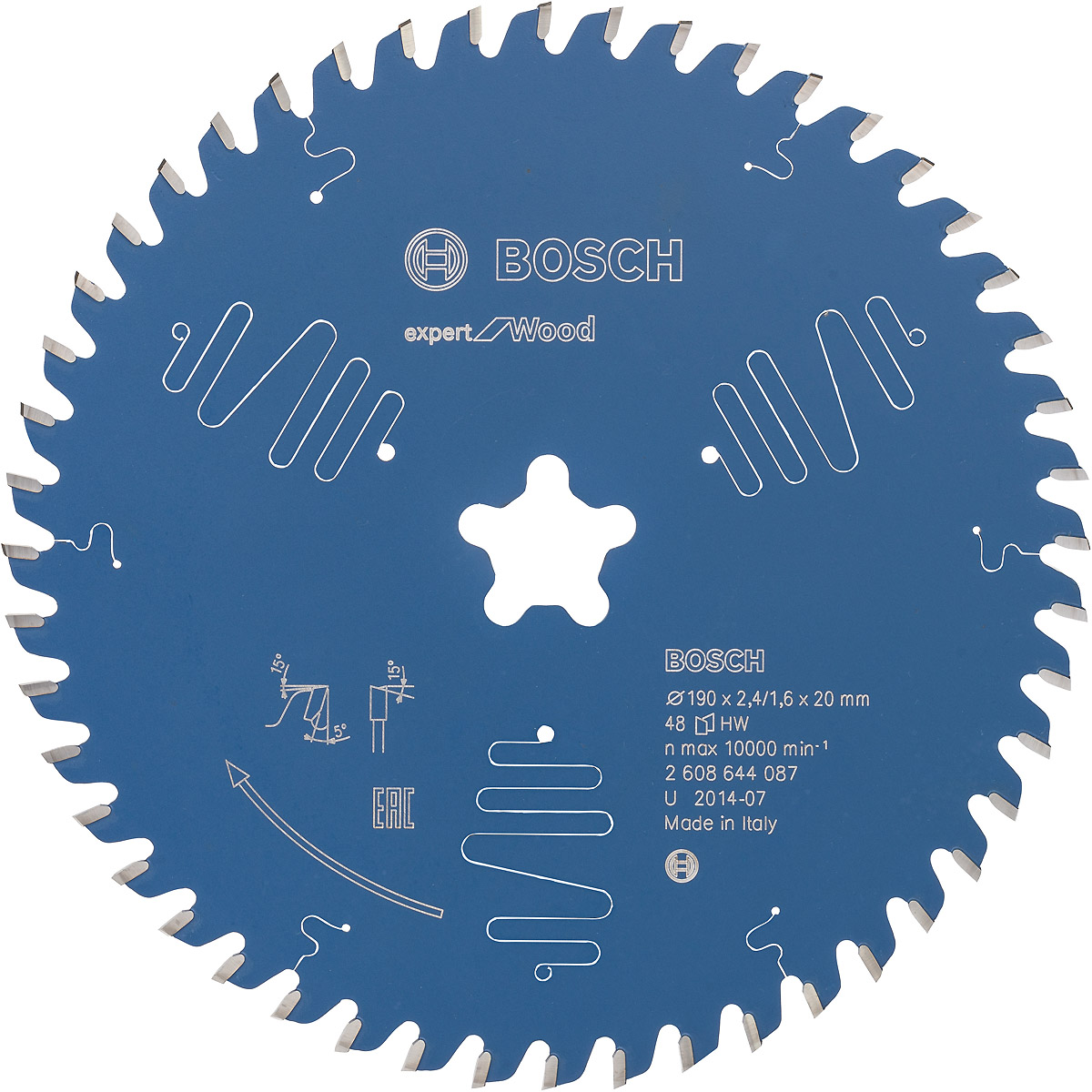 Bosch Kreissägeblatt Expert for Wood ø 190 mm, Stern-Bohrung