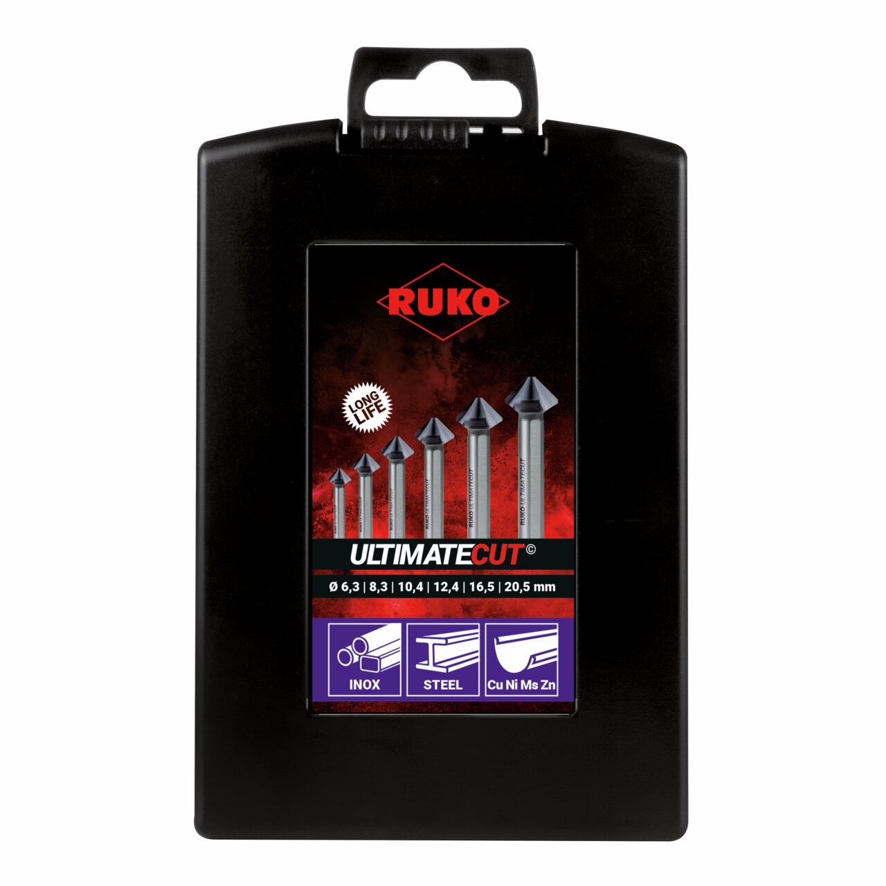 RUKO ULTIMATECUT Kegelsenker-Satz (DIN 335) Form C 90° HSS RUnaTEC - 6-tlg.