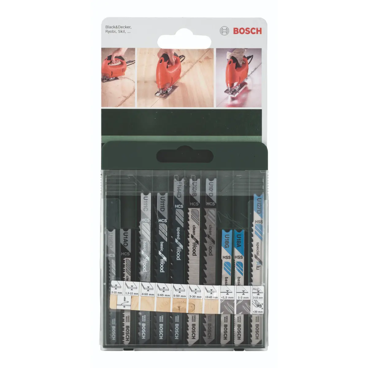 Bosch Stichsägeblatt-Set mit U-Schaft, 10-tlg.