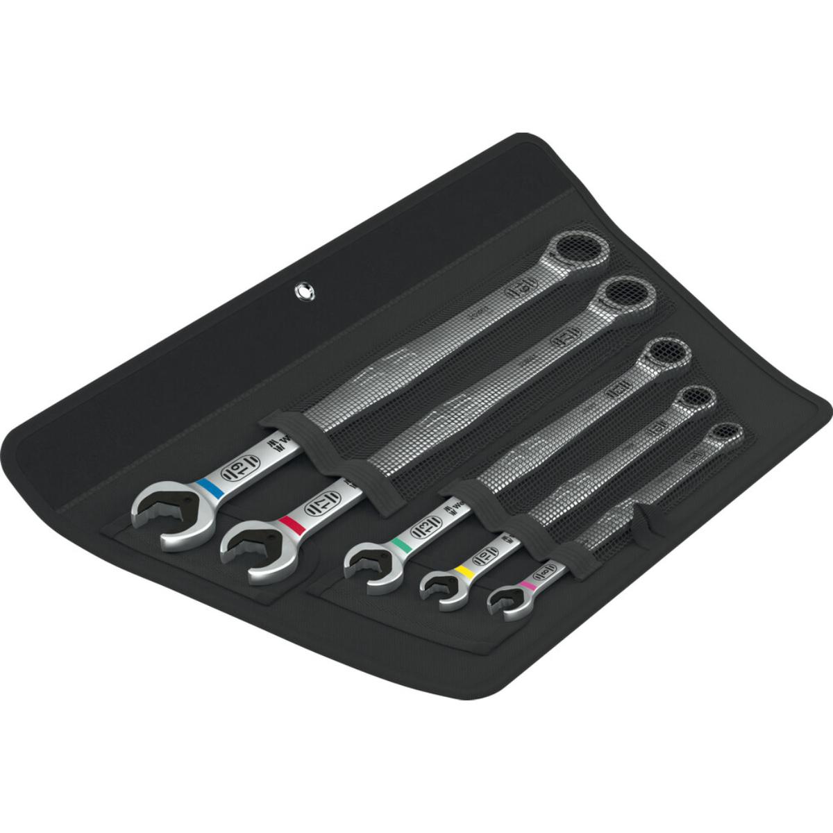 Wera 6007 Joker 5, 1 Maul-Ringratschenschlüssel-Satz, 5-teiliges Set