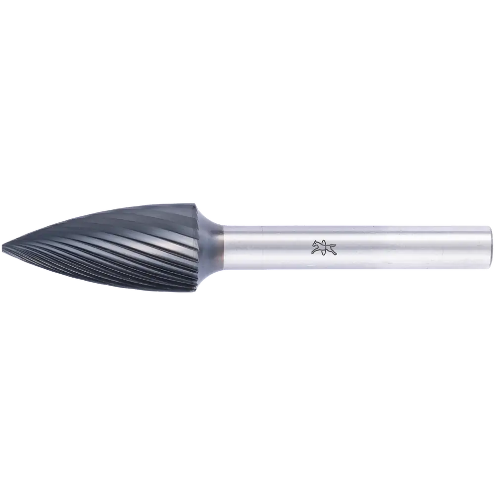 PFERD TOOLS Hartmetall Hochleistungsfrässtift Spitzbogen SPG Ø 12x25mm Schaft-Ø 6mm Z3 HICOAT beschichtet universal mittel