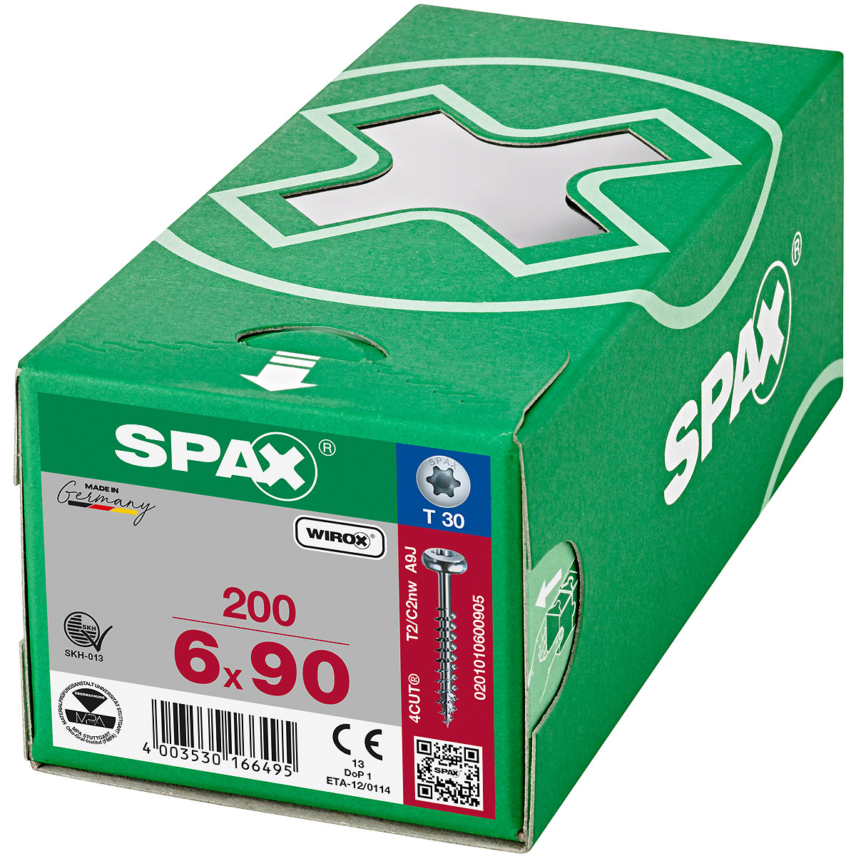SPAX Halbrundkopf T-Star Plus T30 Teilgewinde WIROX, 200 Stück