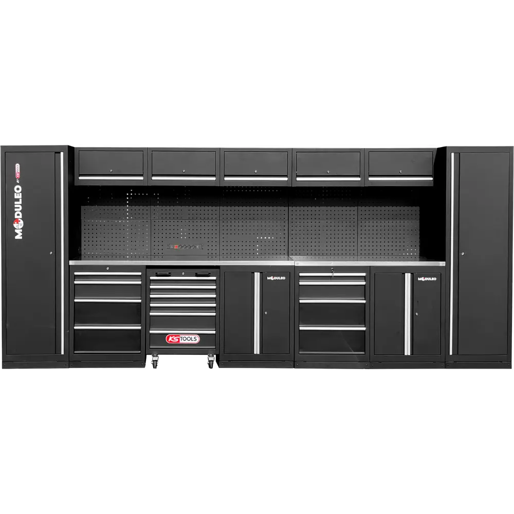 KS TOOLS Werkstatt-Schranksystem, gerade, 4600 x 500 mm, Variante 1